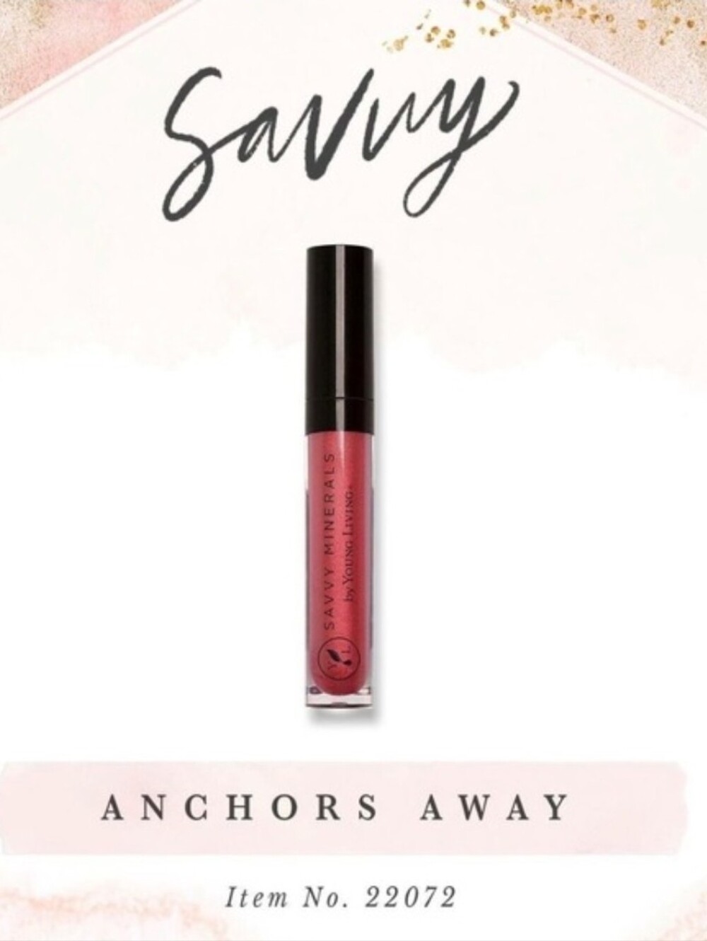 🕯NWT Savvy Minerals Young Living Anchors Away Lip Gloss 0.18 oz Discontinued